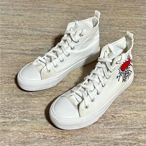 Keith Haring high top sneakers for Big Kids. Unisex